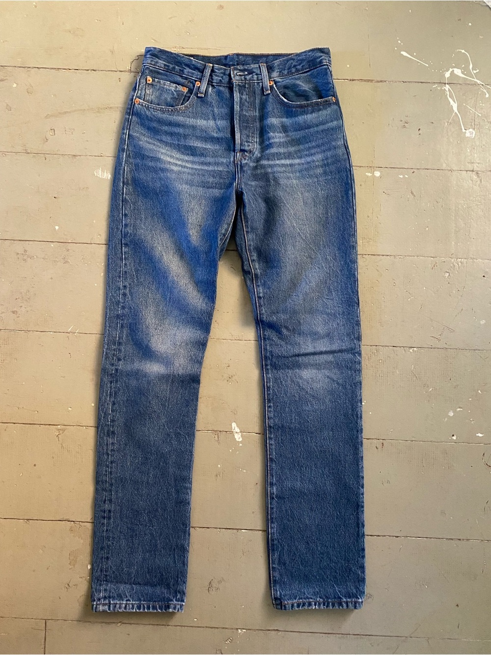 Womens Levis 501 Straight Leg Jeans